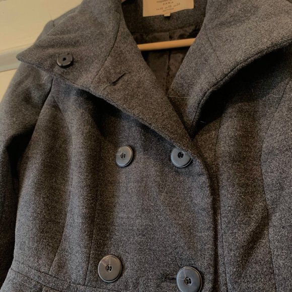 Grey Zara Tafaluc Peacoat - Picture 3 of 4